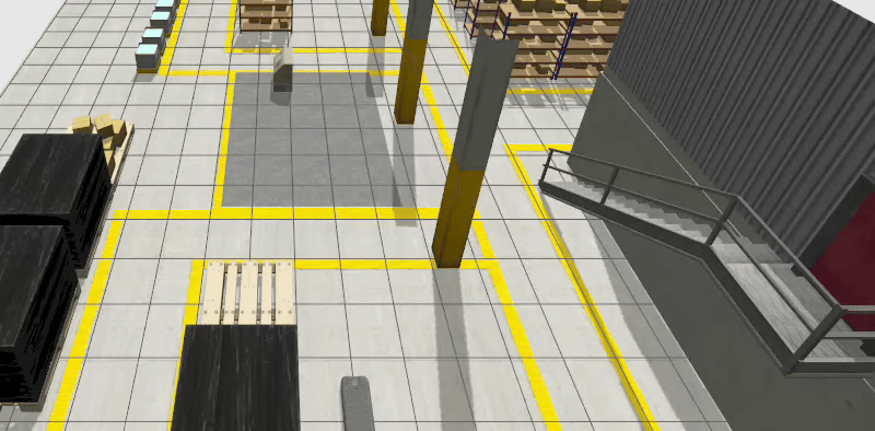 ABB Flexley Tug T702 digital twin simulation